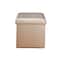 Simplify Metallic Faux Leather Folding Storage Ottoman Cube